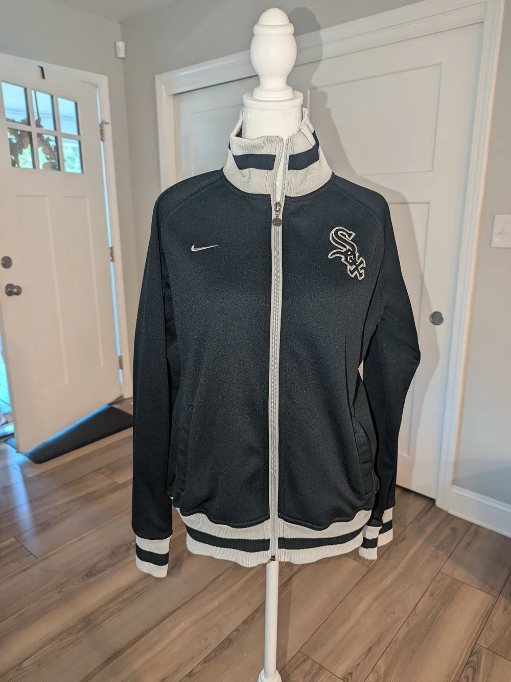Nike Black and White Chicago White Sox Varsity Jacket